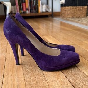 Nine West Purple Suede Heels